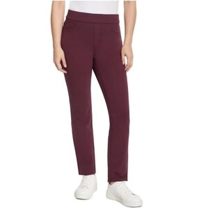 NINE WEST Jeans Heidi pull on Straight pants, Wine, 4, NWT